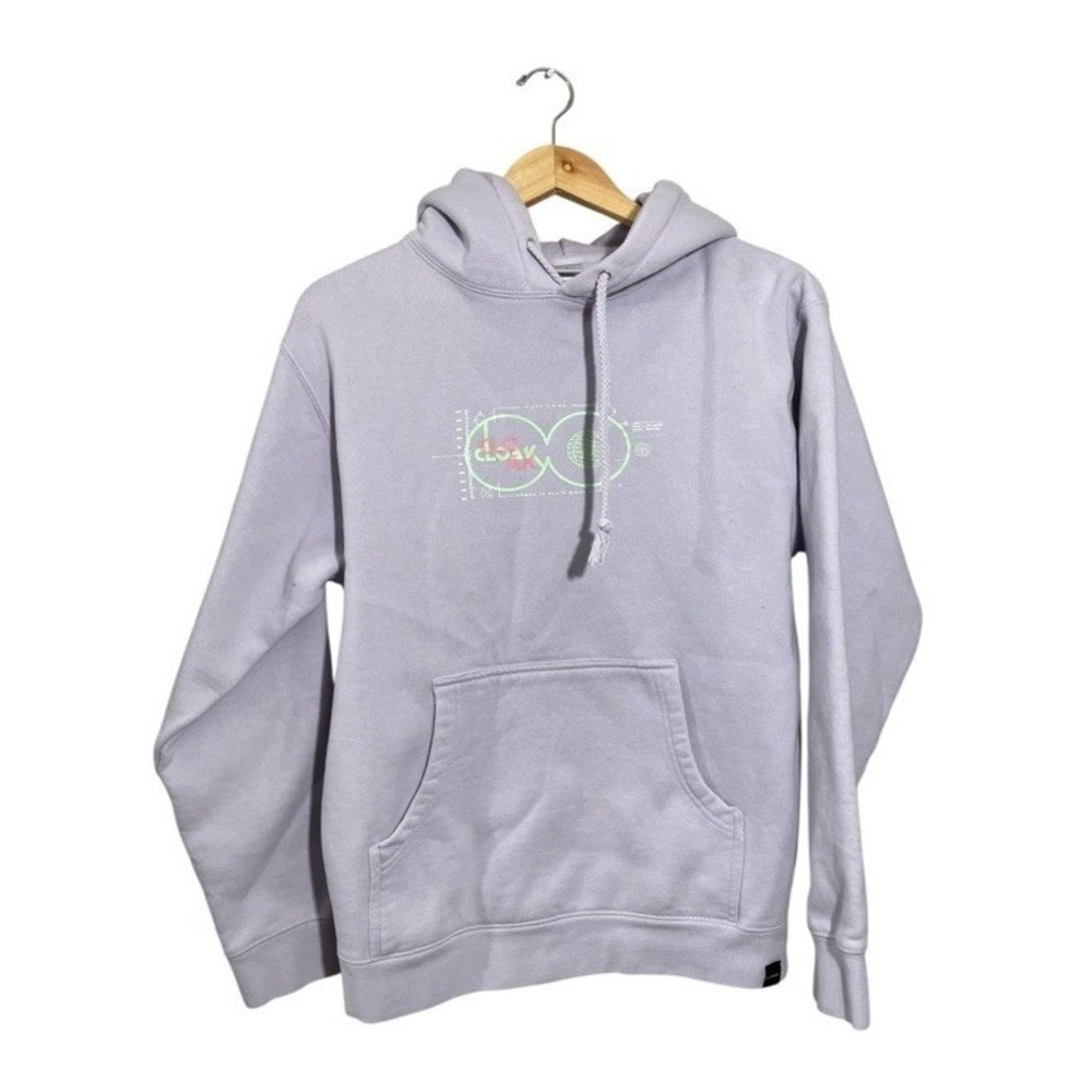 Cloak Hoodie Sweatshirt Mens Small Purple Night Vision Logo Graphic Pullover